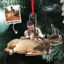 Custom Photo Deer Hunting- Personalized Customized  Acrylic Ornament - Gift For Hunting Lover