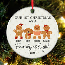 Our Christmas As A Family - Personalized Custom Ceramic Ornament - Gift For family