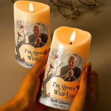 Custom Photo I'm Always With You - Personalized Candle LED Light - Sympathy Gifts For Memorial