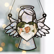 Angel Holds My Loved Ones - Personalized Acrylic Window Suncatcher Ornament - Gift For Angel