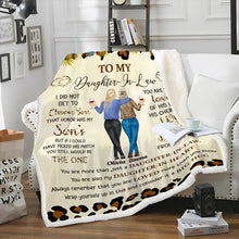 To My Daughter-In-Law You Are My Daughter-In-Heart, Personalized Custom Fleece Flannel Blanket