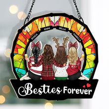 Bestie Forever - Customized Personalized Window Suncatcher Ornament - Christmas Gift For Bestie Best Friend