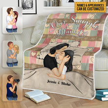 Our Snuggle Couple Blanket - Personalized Customized Blanket - Gift For Wife Husband Boyfriend Girlfriend