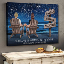 Our Love Is Written In The Stars - Personalized Customized Canvas - Gifts For Couple, Anniversary, Him, Her