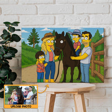 Simpsonize Family Photo - Turn Your Photo to Simpsons Canvas - Gift For Family Members, Siblings