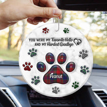 Paw Prints On My Heart - Personalized Car Ornament - Gift For Pet Lovers, Dog Lovers, Cat Lovers