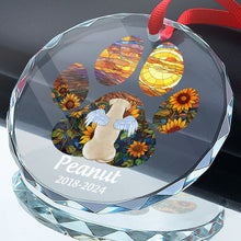 Angel With Wings - Personalized Customized Glass Ornament - Memorial Gift For Pet Owners, Dog Lover