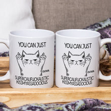 Custom Name Cat And Dog Funny Quote - Customized Personalized Mug - Gift For Friend, Coworkers