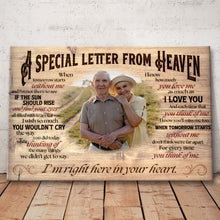 Custom Photo Personalized Canvas - A Letter In Memory Of Our Happiness  Special Gifts For Couples