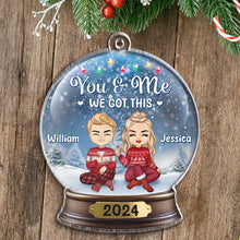 From Our First Kiss - Customized Personalized Crystal Ball Acrylic Ornament - Gift For Couple Husband Wife