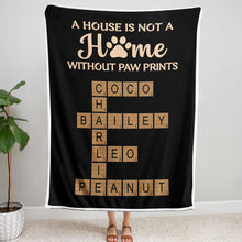 Custom Crossword Of Your Pets Blanket - Personalized Photo Blanket - Gift For Pet Lovers, Dog Lovers, Cat Lovers