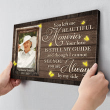 You Left Me Beautiful Memories - Personalized Customized Canvas - Memorial Gift For Family Members