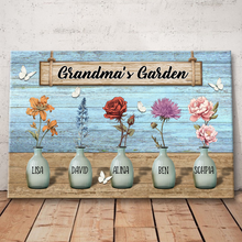 Custom Birth Month Flowers - Personalized Canvas Prints - Gift For Mother