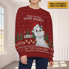 Meowy Catmas Human Servant - Ugly Sweater - Lovely Cat Christmas Gifts For Cat Lovers Personalized Custom Ugly Sweatershirt
