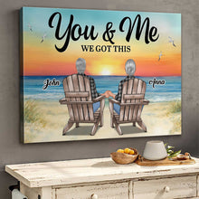 Couple Beach Landscape Retro Vintage - Home Decoration Gift For Couple, Husband, Wife, Dad, Mom