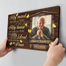 My Mind Still Talks To You - Personalized Customized Canvas - Memorial Gift For Family Members