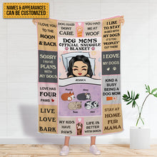 Dog Mom's Official Snuggle Blanket - Pet Blanket - Gifts For Cat Lovers - Personalized Custom Blanket