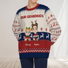 My Dear Grandchildren Loves You All - Personality Customized Ugly Sweater - Christmas Gift For Grandma Grandpa Grandkids