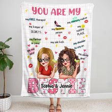 You Are My Bestie - Personalized Custom Blanket Christmas Gift For Best Friend, Bestie