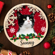 Custom Photo Your Chrismas Lovely Pet Personalized 2-Layered Wooden Ornament Christmas Gifts For Pet Lover