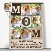 Custom Photo You Are My World - Customized Personalized Canvas - Gift For Family Mothr Mom Mother Day GIft Ideas