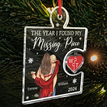 The Year I Found - Customized Personalized Acrylic Ornament - Gift For Couple Husband Wife