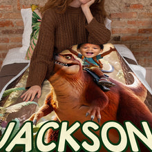 Jurassic Adventure - Customized Personalized Blanket - Gift For Family Members