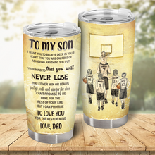 Basketball Dad And Child - Personalized Customized Tumbler - Family Gift For Son Dad Daughter