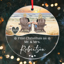 First Christmas - Customized Personalized Acrylic Ornament - Couple Gift For Husband Wife