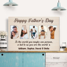 Custom Photo Gift Happy Father's Day  - Personalized Customized Canvas - Gift Ideas Father's Day Gift For Dads