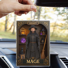 Custom Photo Witchy Halloween Figure Style - Personalized Acrylic Car Ornament - Special Gift For Family Members, Friends , Couples