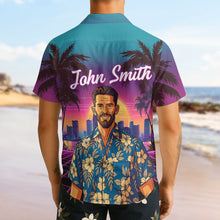 Custom Photo Sunset Pop - Personalized Customized Hawaiian shirt - Gift For Family Members, Best Friends