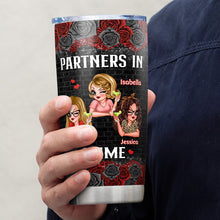 We Are Partners In Crime - Personalized Custom Tumbler - Gifts For Besties, Best Friends, Soul Sisters