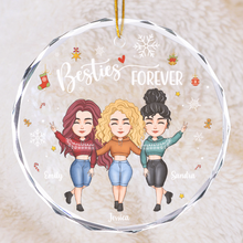 Be Besties Forever - Personalized Customized Glass Ornament - Gift For Bestie, BFF, Sisters