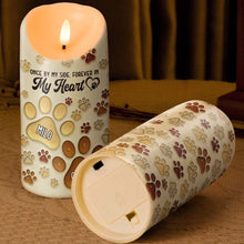 You Left Paw Prints On Our Hearts - Personalized Candle LED Light - Sympathy Gift For Pet Owners, Pet Lovers