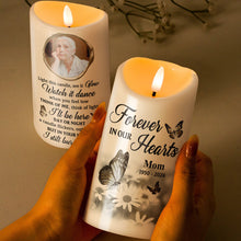 Forever In Our Hearts Candle LED - Personalized Candle LED Light - Sympathy Gift For Memorial