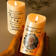 Custom Photo Memory Of You - Customized Personalized Candle LED Light - Memorial Gift For Loss Family