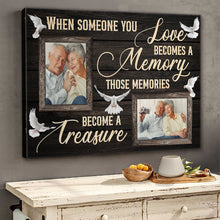 When Someone You Love Becomes A Memory - Personalized Customized Canvas - Memorial Gift For Family Members