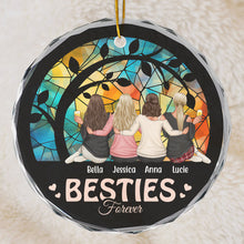 Life Is Better With Besties - Personalized Custom Glass Ornament - Gift For Besties, Sisters, BFF