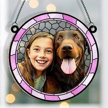 Custom Photo Love You More Every Day - Personalized Acrylic Window Suncatcher - Gift For Family, Husband Wife, Anniversary, Couple, Pet Lovers