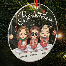 Sisters Forever - Personalized Circle Acrylic Ornament - Gift For Sister, Besties, Sistas