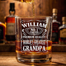 No.1 Forever Premium Quality - Personalized Custom Whisky Glass - Father's Day Gift For Dad, Grandpa, Husband, Him