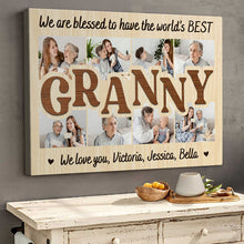 Custom Photo We Love You Best - Customized Personalized Canvas - Gift For Family Grandpa Grandkid