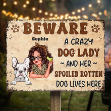 Beware A Crazy Pet Lady - Personalized Classic Metal Signs - Gift For Pet Lovers