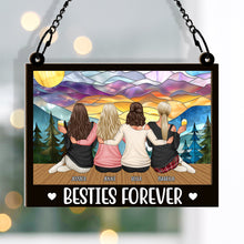 Besties Forever - Personalized Acrylic Window Suncatcher Ornament - Gift For Besties, Sisters