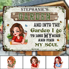 And Into The Garden - Customized Personality Metal Sign - Garden Sign For Woman Garden Lover