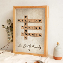 Home Decor Family Crossword Art - Personalized Customized Canvas - Christmas Gift For Family