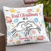 First Christmas As Family - Personalized Customized Pillow - Christmas Gift For Family, Baby Kids