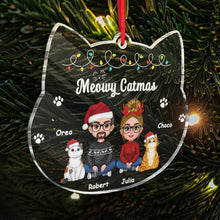 Couple You & Me And The Cats Cat Face Shape Christmas - Christmas Gift For Couple , Cat Lovers