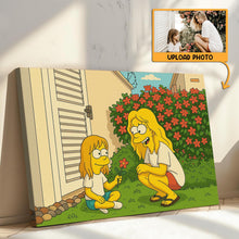 Simpsonize Your Photo - Turn Your Photo to Simpsons Canvas - Gift For Family Members, Siblings